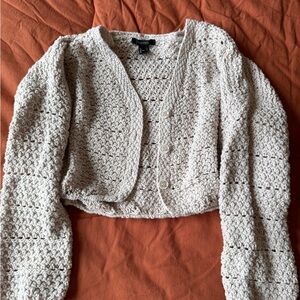 Forever 21 Cream Knit Cardigan